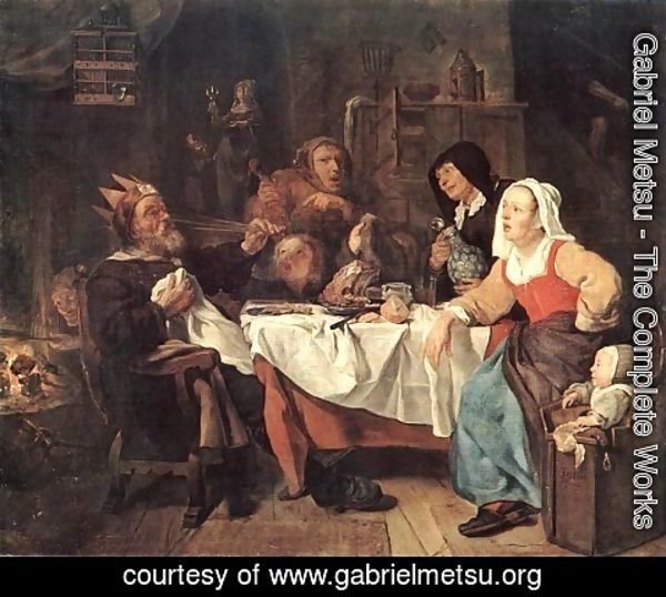 Gabriel Metsu - The Feast of the Bean King