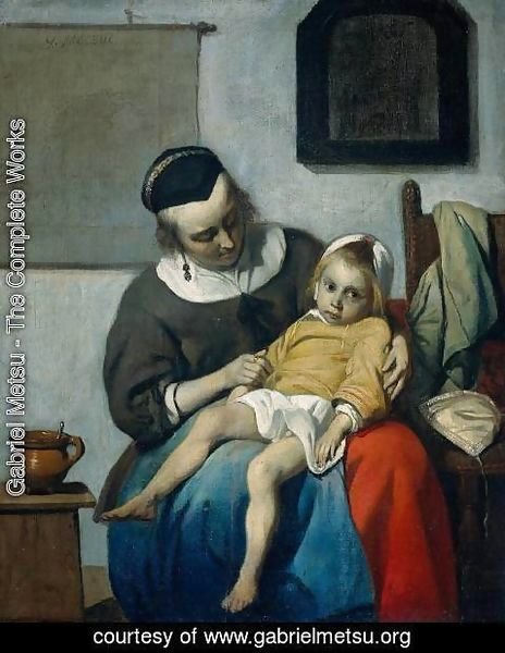 Gabriel Metsu - The Sick Child c. 1660